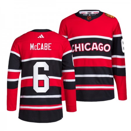 Chicago Blackhawks Trikot Jake Mccabe 6 Adidas 2022-23 Rot Reverse Retro 2.0 Authentic - Herren